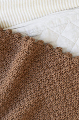 Close up of callop border on crochet blanket thumbnail