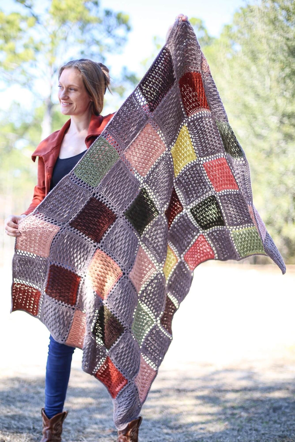 Crochet Kit - Alpine Squares Patchwork Blanket – Lion Brand Yarn
