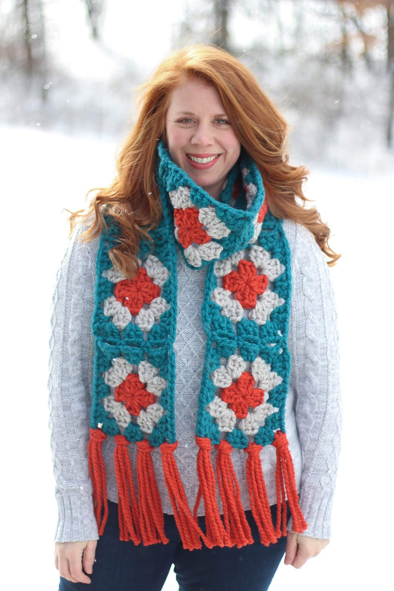 Crochet Kit - Golden Hour Granny Scarf – Lion Brand Yarn