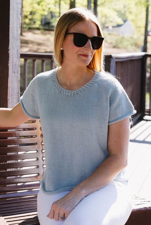 Knit Kit - Easy Roll Tee – Lion Brand Yarn