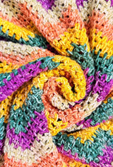 Close up of crochet blanket swirled  in the center.  thumbnail