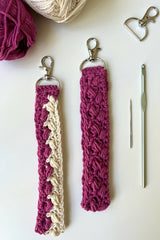 Fancy Keychain Wristlet (Crochet) thumbnail