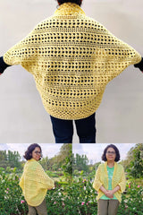 back and side view of yellow shrug thumbnail