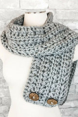 Jolie Button Scarf- Made with a Twist 2 thumbnail
