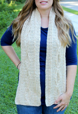 Crochet Scarf Worn By A Woman thumbnail