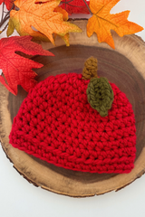 Crochet apple hat thumbnail