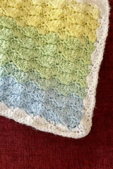 pastel rainbow crocheted baby blanket corner thumbnail