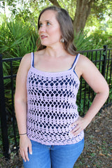 Crochet Tank Top Worn By A Woman thumbnail