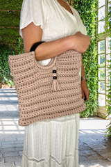 Crochet Tote Bag Held By A Woman thumbnail