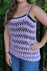 Crochet Tank Top Worn By A Woman thumbnail