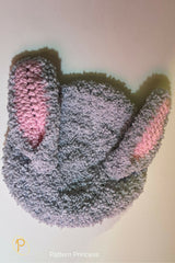 Bunny Beanie laying flat thumbnail