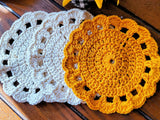 White and yellow coaster thumbnail