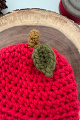 Crochet apple hat thumbnail