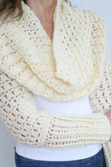 Crochet Sweater Worn By A Woman thumbnail