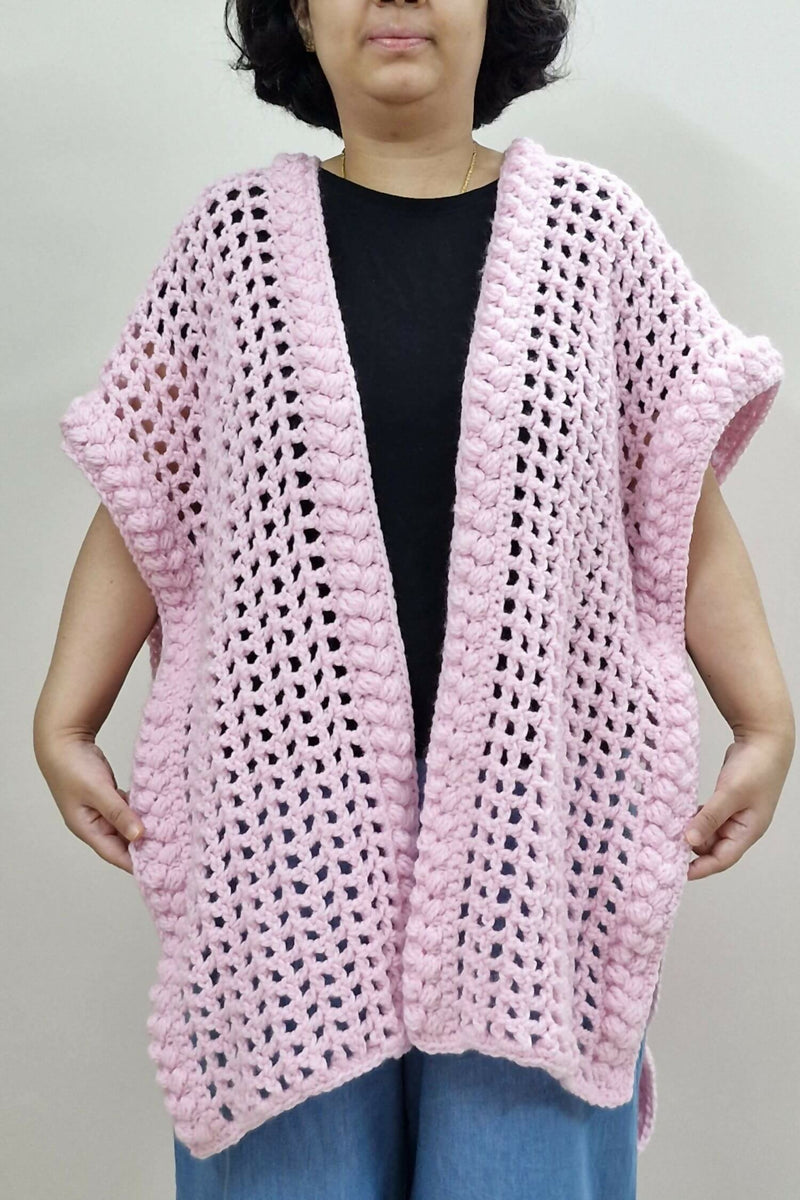 Rosebud Mist Ruana (Crochet) – Lion Brand Yarn