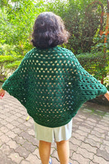 Forest Leaves Cocoon Shrug (Crochet) thumbnail
