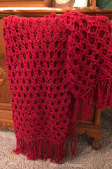 Sophisticated Scarlet Throw Blanket (Crochet) thumbnail