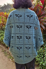 woman wearing dragonfly sweater  thumbnail