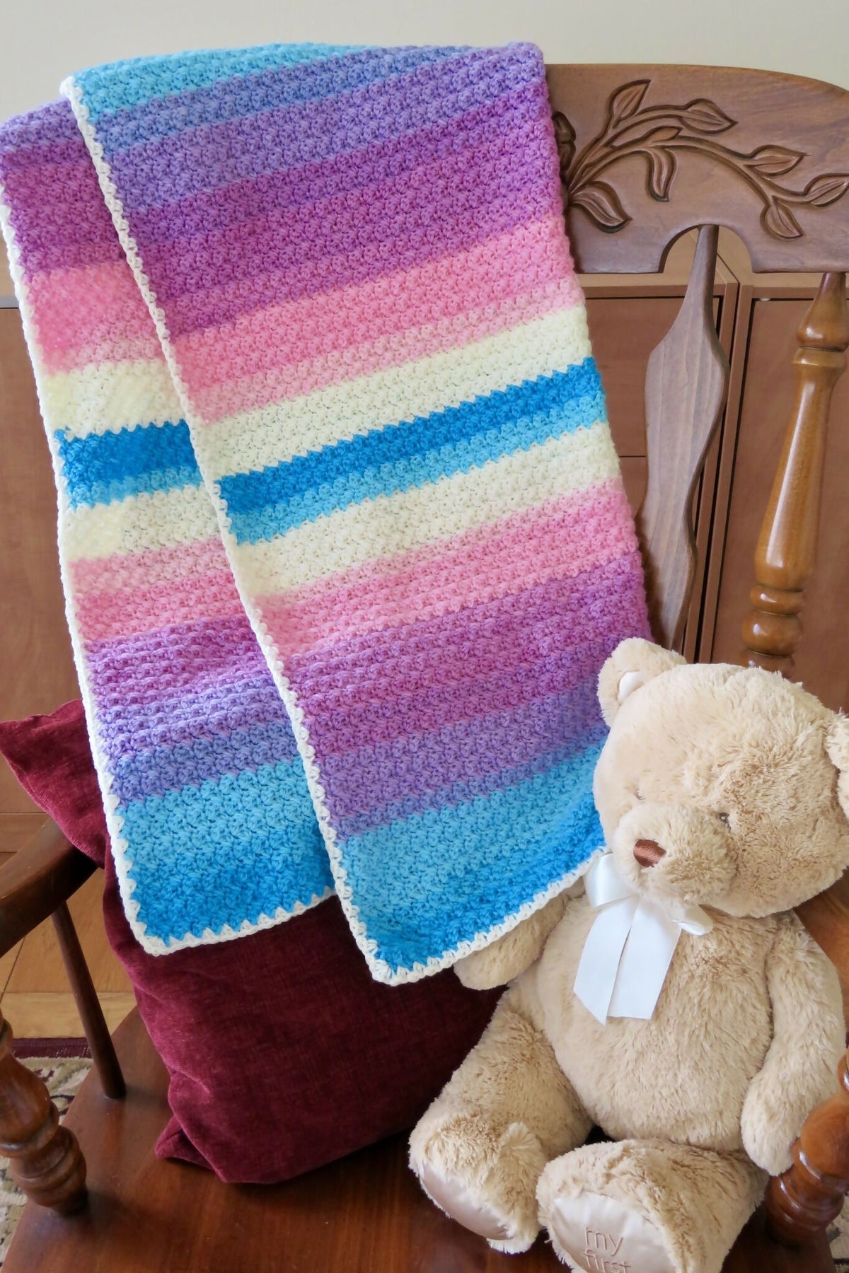 ま*る様 【LIDNM】BABY WOOL BLANKET STOLE Handwoven Merino Baby