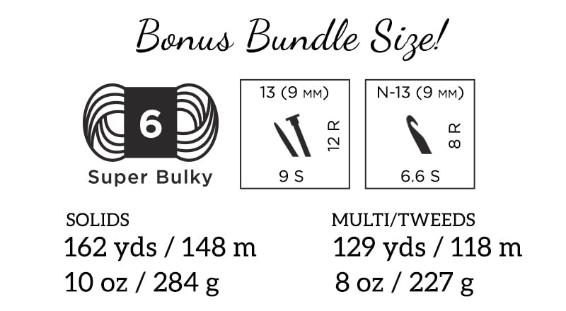 Hometown® Bonus Bundle® Yarn Basic Info