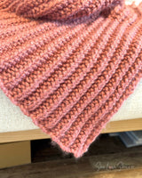 knitted mistake rib throw blanket thumbnail
