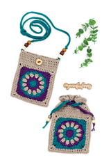 Crochet Pouch Beside A Plant thumbnail