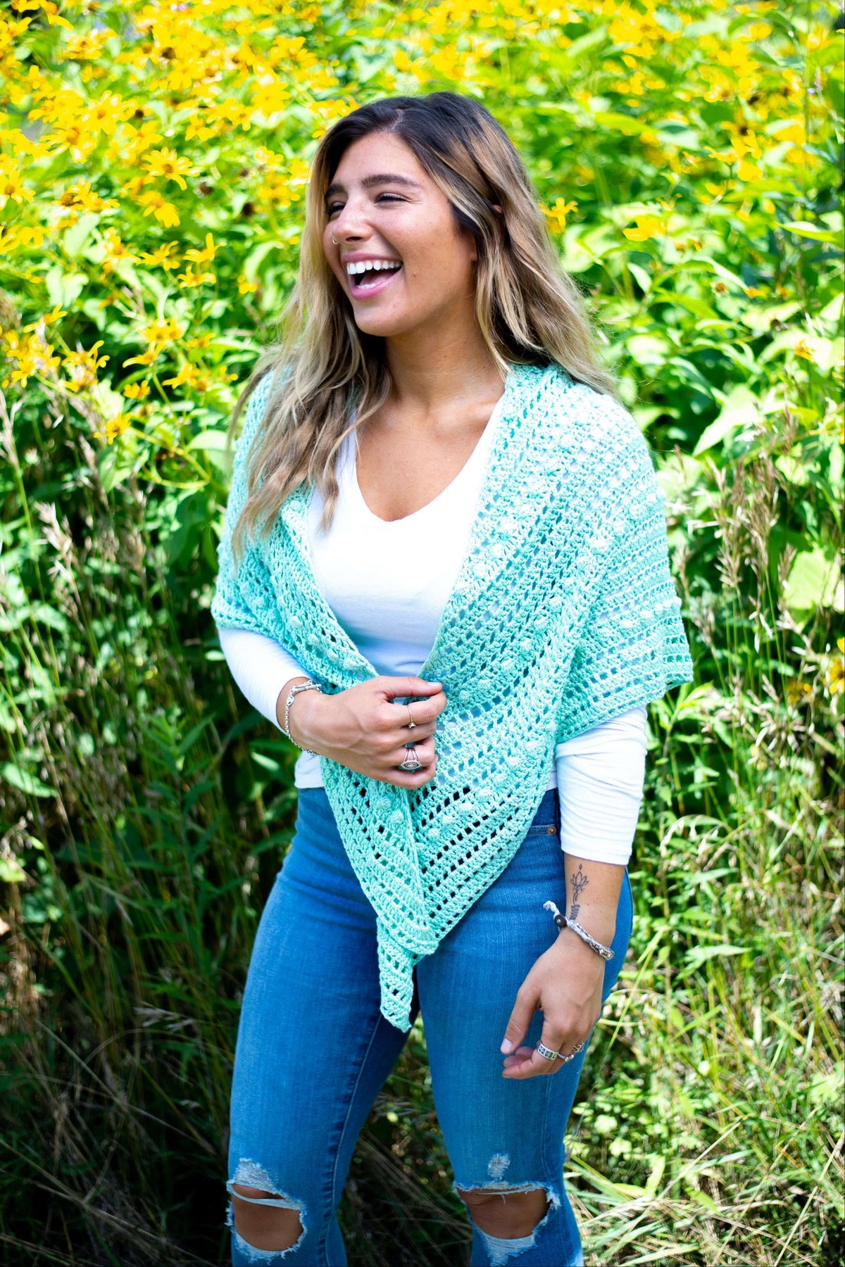 Baker Island Shawl (Crochet) Lion Brand Yarn