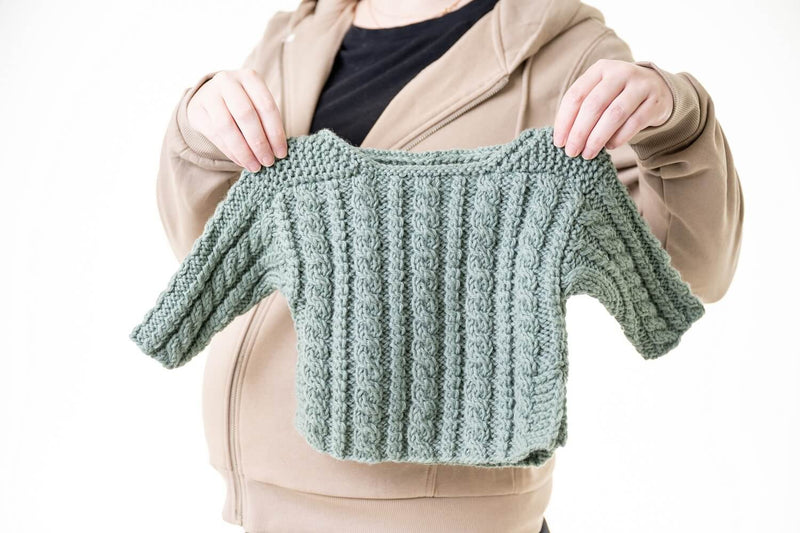Cable Baby Sweater (Knit)