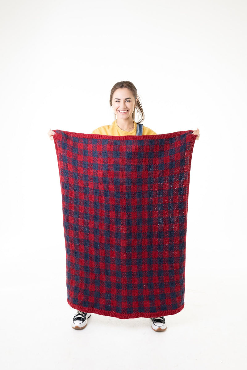 Gingham Throw (Knit)