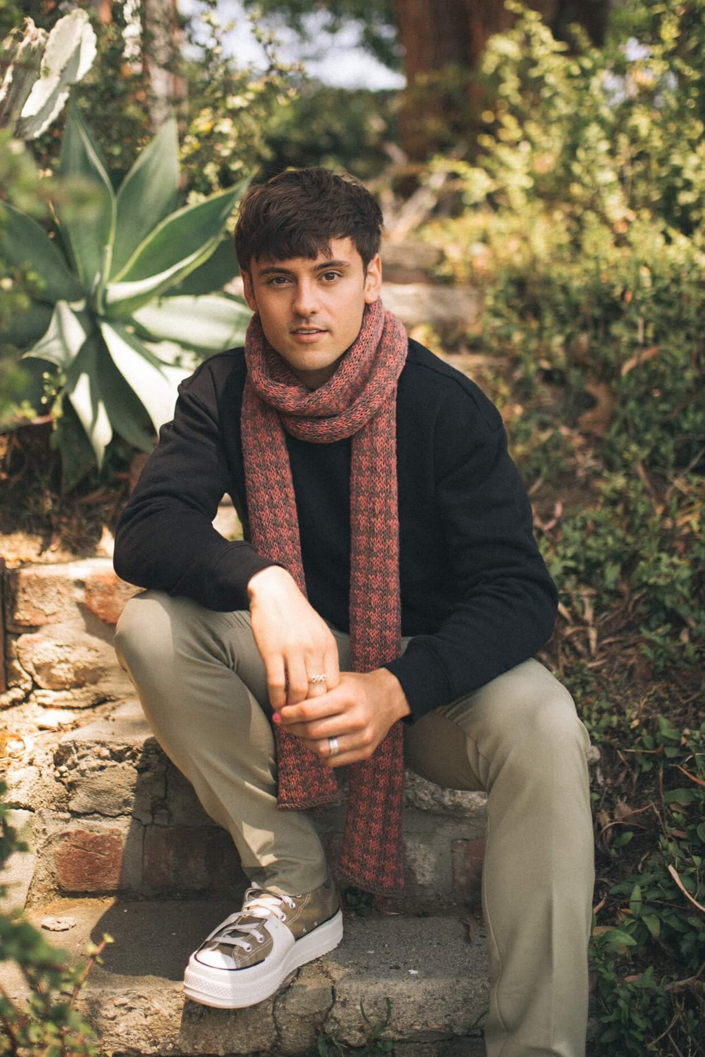 Houndstooth Scarf (Knit) – Lion Brand Yarn