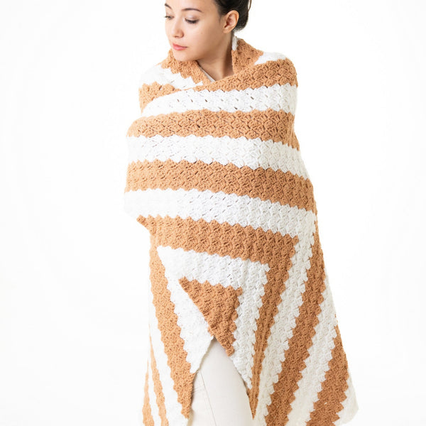 Striped C2C Lapghan (Crochet) – Lion Brand Yarn