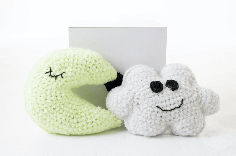Sleepy Moon and Cloud Pillows (Crochet)