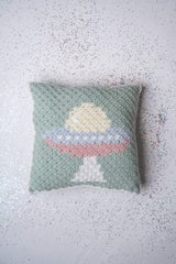 Spaceship Pillow Cover (Crochet) thumbnail