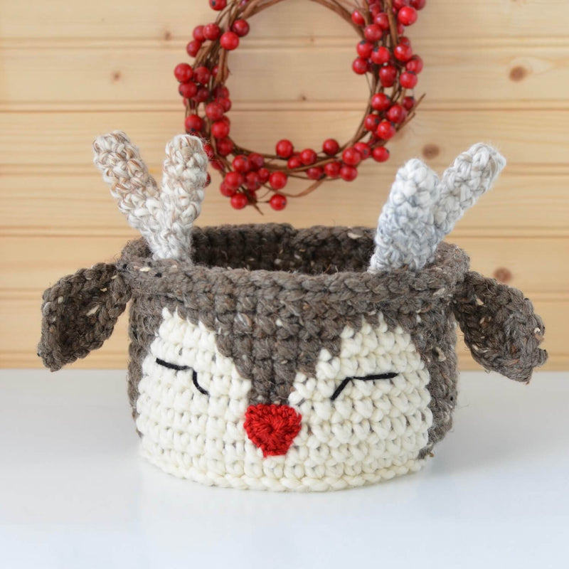 Reindeer Basket (Crochet)