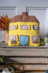 Cozy Yellow House Pillow (Knit) thumbnail