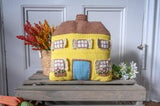 Cozy Yellow House Pillow (Knit) thumbnail