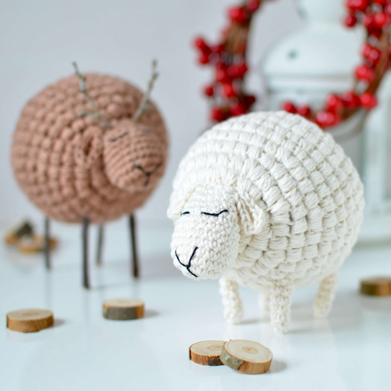 Sheep and Reindeer Ornaments (Crochet)