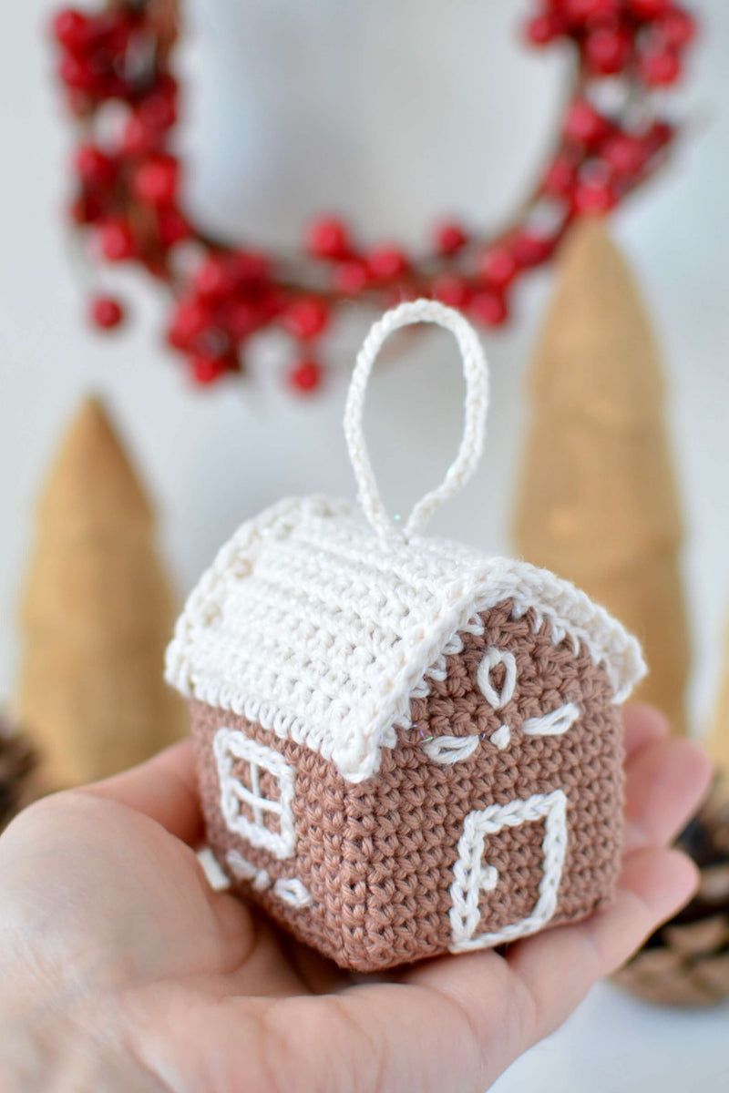Gingerbread House Ornament (Crochet) Lion Brand Yarn Gingerbread House Ornament (Crochet) Lion Brand Yarn