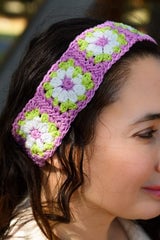 Daisy Square Headband (Crochet) thumbnail