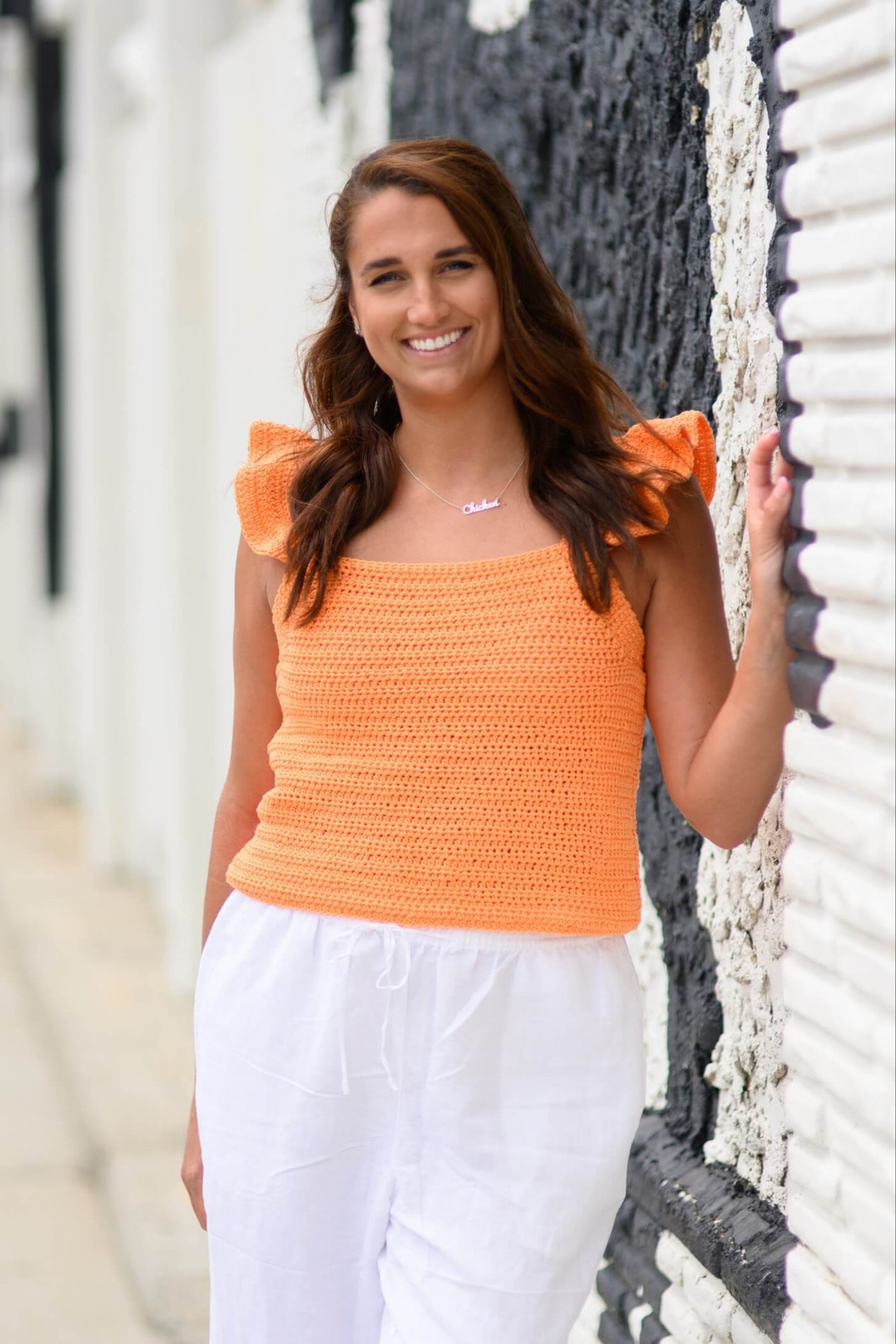 Ruffle Tank Top (Crochet) – Lion Brand Yarn