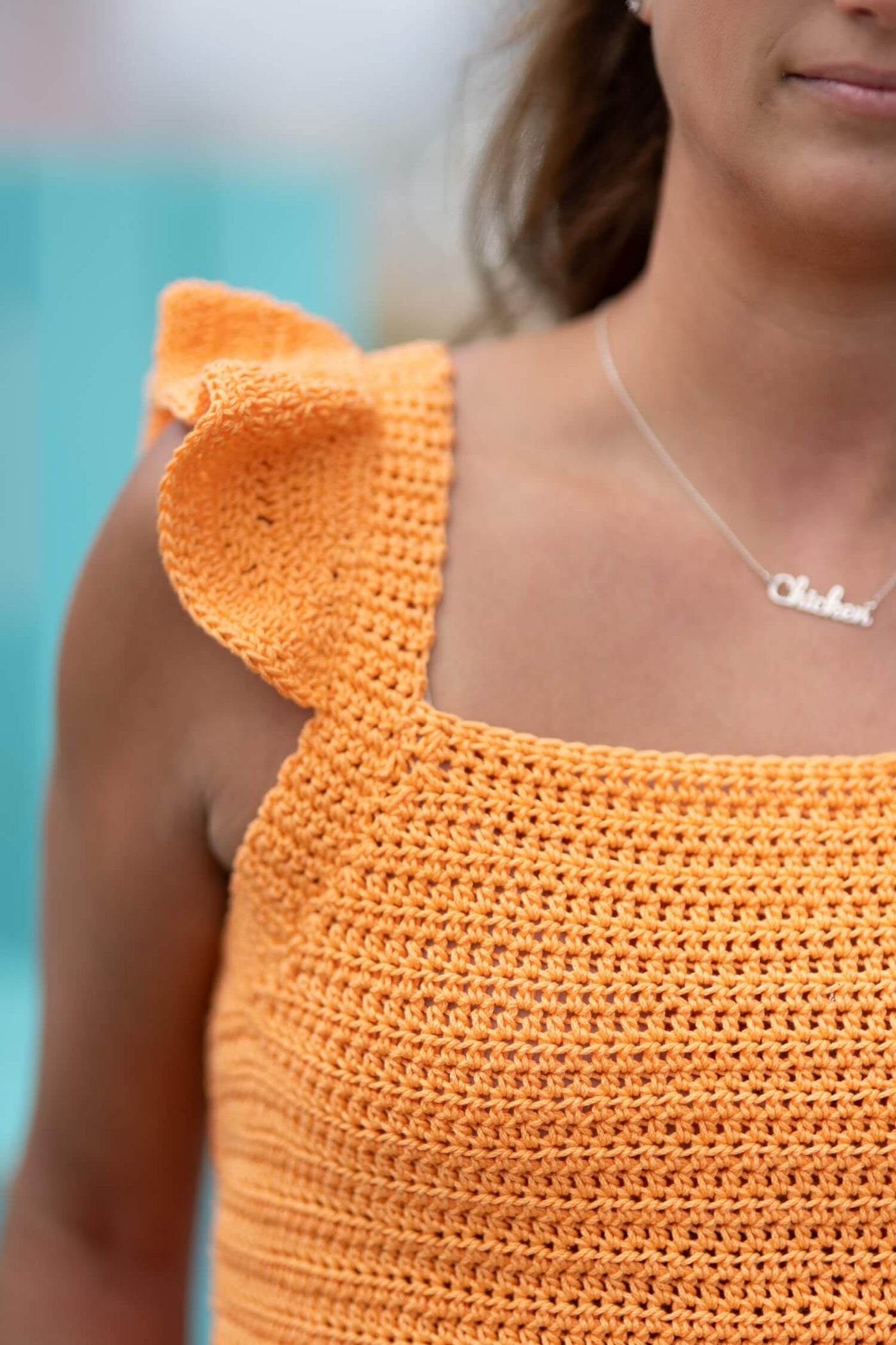 【新品タグ付き】Ruffled Hem Chenille Knit Tops Ruffled Hem Chenille Knit Tops/ラッフルヘムモールニットトップス