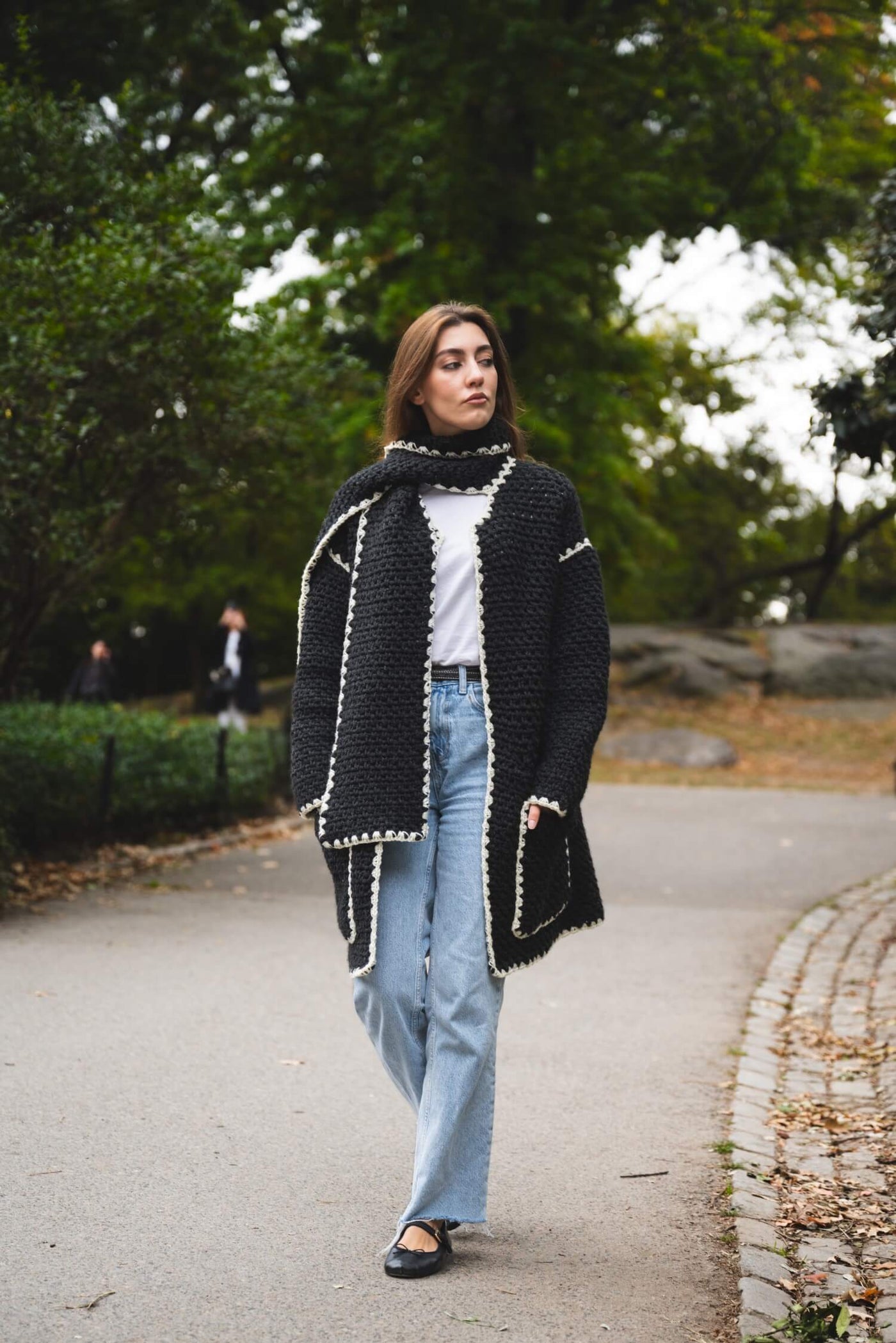 トップス Eaphi scarf motif knit cardigan SCARF MOTIF KNIT CARDIGAN