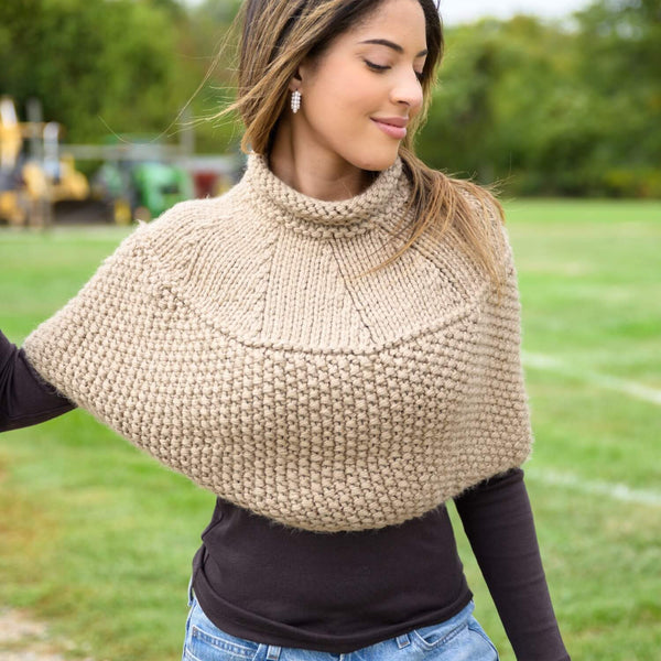 Knit Kit - Cropped Poncho – Lion Brand Yarn