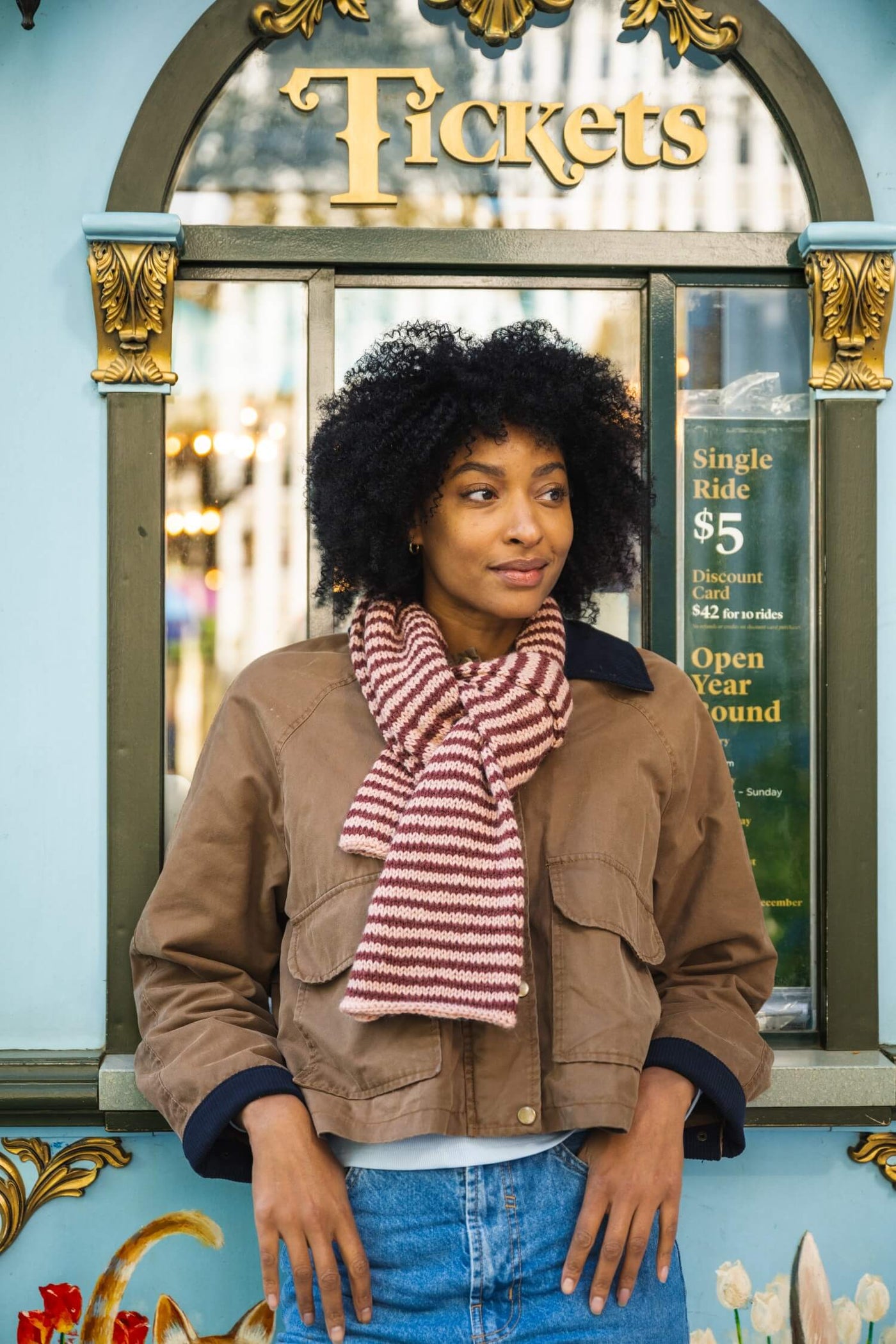 Tube Striped Scarf (Knit) – Lion Brand Yarn