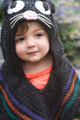 Mini Mammal Hooded Poncho (Crochet) thumbnail