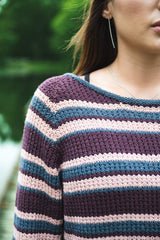 Striped knit pullover thumbnail