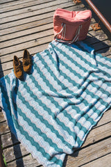 Cottino ripple stripe crochet blanket thumbnail