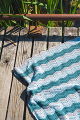 Cottino ripple stripe crochet blanket thumbnail