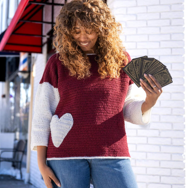 Crochet Kit - Heart to Heart Sweater – Lion Brand Yarn