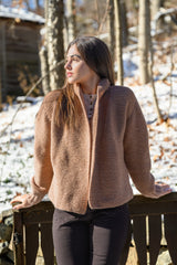 brown knit cardigan thumbnail